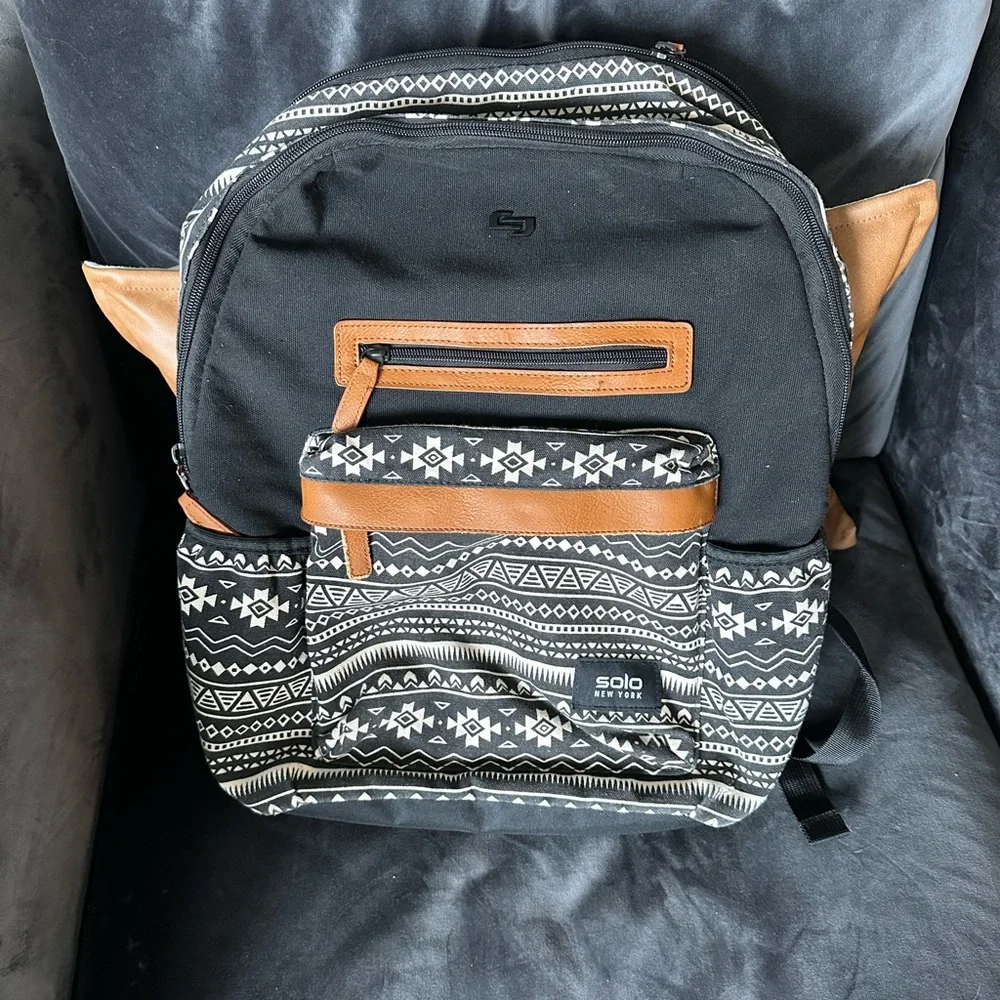 Solo New York Saratoga Tribal Southwestern Laptop Travel Backpack Unisex